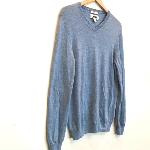 🌟 Joseph Abboud Merino Wool Blue Sweater 🌟 - Picture 3 of 5